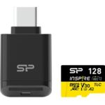 SILICON POWER κάρτα μνήμης microSDXC Inspire με card reader