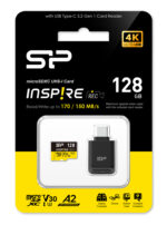 SILICON POWER κάρτα μνήμης microSDXC Inspire με card reader, 128GB, C10 UHS-I U3 V30 A2 - Image 4