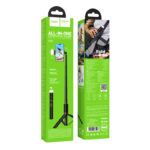 Selfie Stick Hoco K34 Spring και Τρίποδο για Συσκευές 4.5"- 7" Επεκτεινόμενo εως 1.36m με Τηλεχειριστήριο και Φωτισμό - Image 2