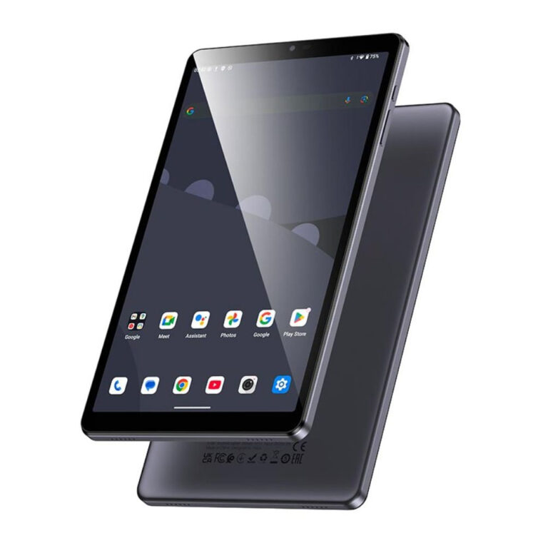 Tablet Hoco HI15 Super Thin 8.68" WiFi 4GB + 4GB/64GB HD Dual Camera MicroSD Android 15 5000mAh και Call Function Ασημί με Θήκη Book