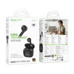 Wireless Hands Free Hoco EW205 Peaceful TWS Hi-Fi Audio Deep Bass v6.0 200mAh 4  Ώρες Ομιλίας και Θήκη Φόρτισης Μαύρα - Image 2