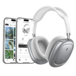 Wireless Hands Free Hoco W68 Calma HiFi Audio ANC v6.0 400mAh 45 Ώρες Ομιλίας AUX USB-C Ασημί - Image 2