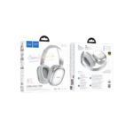 Wireless Hands Free Hoco W73 Graceful HiFi Audio v6.0 400mAh 45 Ώρες Ομιλίας AUX USB-C Ασημί - Image 2