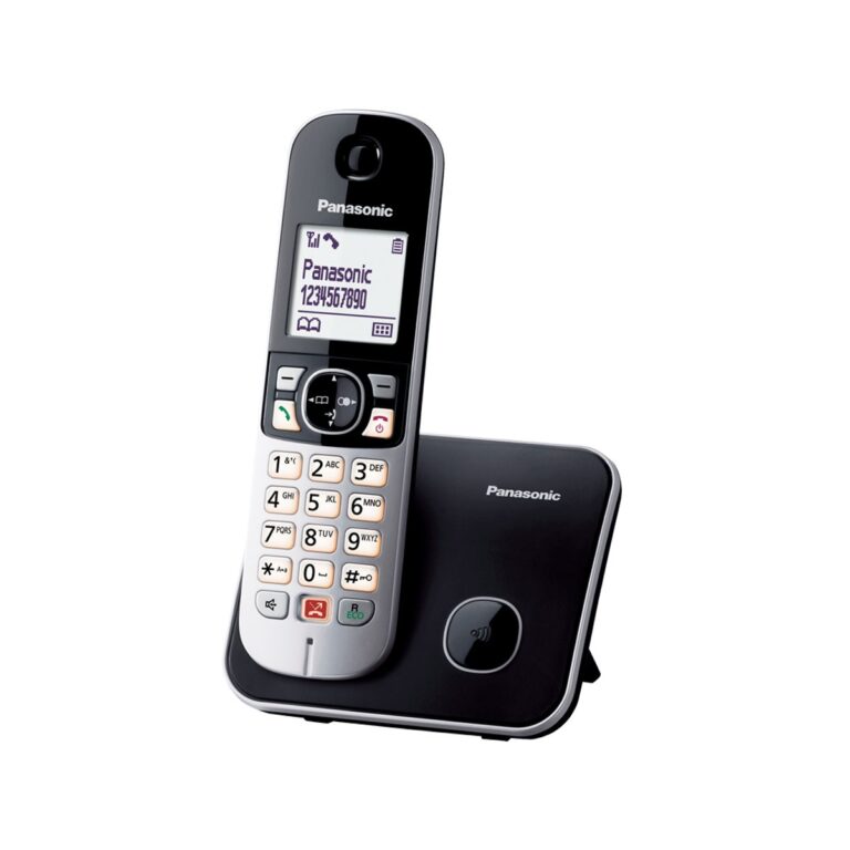 Ασύρματο Ψηφιακό Τηλέφωνο Panasonic KX-TG6851GRB Μαύρο με Δυνατότητα Λειτουργίας σε Διακοπή Ρεύματος