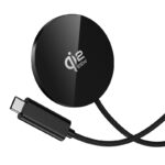 Ασύρματος Φορτιστής Hoco CW63 Pro 25W Qi2.2 Ultra-thin Aluminum Alloy για Κινητά και Ακουστικά με Braided Καλώδιο 1.2m Μαύρος - Image 3