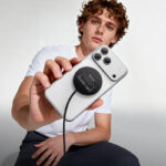 Ασύρματος Φορτιστής Hoco CW63 Pro 25W Qi2.2 Ultra-thin Aluminum Alloy για Κινητά και Ακουστικά με Braided Καλώδιο 1.2m Μαύρος - Image 4