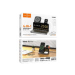 Ασύρματος Φορτιστής Hoco DWQ03 4 in 1 Qi 15W για Smartphone Earbuds Smartwatch με Ψηφιακό Ρολόι και Ξυπνητήρι - Image 2