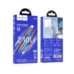 Καλώδιο Hoco DU48 Times USB-C σε USB-C 240W 5A High Power Fast Charging Braided Μαύρο 1.8m - Image 2