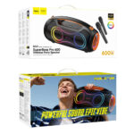 Φορητό Ηχείο Wireless Hoco DS67 Cool Hi-Fi v5.4 6000mAh 600W AUX MicroSD USB με 2 Ασύρματα Μικρόφωνα και RGB Φωτισμό IPX5 - Image 2