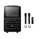 Φορητό Ηχείο Wireless Hoco DS70 Spacious v5.0 60W 7200mAh USB AUX TF Card με 2 Ασύρματα Μικρόφωνα Οθόνη Αφής 14.1" και Android 12 - Image 4