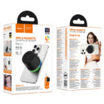 Φορητό Ηχείο Wireless Hoco HC49 Shine Mini Μαγνητικό TWS Hi-Fi Audio v6.0 700mAh 8W εως 4 Ώρες Αναπαραγωγής και Πολύχρωμο Φωτισμό Μαύρο - Image 2