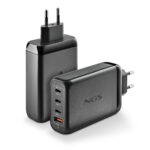 European plug wall charger with multiple USB ports visible on the front panel