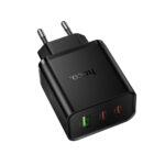 Φορτιστής Ταξιδίου Hoco N75 Grande GaN 65W High Power Fast Charge με 2xUSB-C και 1xUSB-A  Μαύρος - Image 3