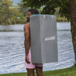 BESTWAY φουσκωτή σανίδα SUP Aqua Drifter View 6532H με διάφανο παράθυρο, 335x91.5x15cm, μπλε - Image 6