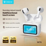 CELEBRAT earphones με θήκη φόρτισης W76, True Wireless, 13mm, 25/300mAh, λευκά - Image 6