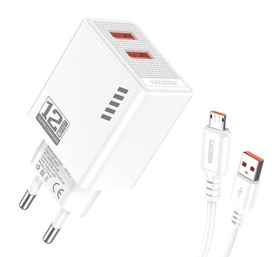 KAKUSIGA φορτιστής τοίχου KSC-1238 με καλώδιο micro USB