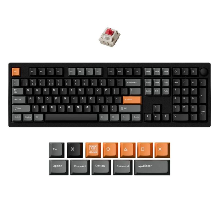 Keychron P6 Ultra (P6-M1) ZMK 8K Wireless Custom Mechanical Keyboard Red Switch RGB 100% US Layout