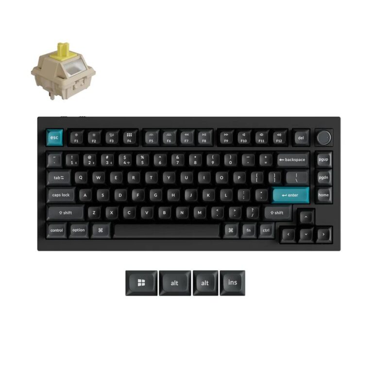 Keychron Q1 Ultra (Q1U-M4) ZMK RGB 8K Wireless Custom Mechanical Keyboard-Banana Switch 75% US