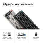 Keychron Q6 Ultra (Q6U-P1) ZMK RGB 8K Wireless Custom Mechanical Keyboard-Red Switch 100% US White - Image 2