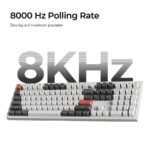 Keychron Q6 Ultra (Q6U-P1) ZMK RGB 8K Wireless Custom Mechanical Keyboard-Red Switch 100% US White - Image 3