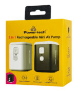 POWERTECH μίνι τρόμπα PT-1554 με φακό, 5W, επαναφορτιζόμενη, μαύρη - Image 5