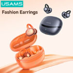 USAMS earphones με θήκη φόρτισης Echo R03, OWS, Φ11mm, 40/300mAh, μπλε - Image 6
