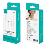 USAMS earphones με μικρόφωνο SJ771, USB-C σύνδεση, 1.2m, λευκά - Image 6