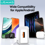 USAMS φορτιστής τοίχου CC324, USB, 18W, λευκός - Image 5