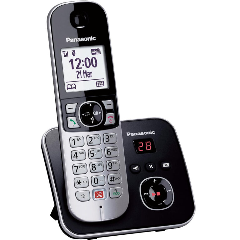 Ασύρματο Ψηφιακό Τηλέφωνο Panasonic KX-TG6861 EU  με Ανοιχτή Ακρόαση Αποκλεισμό Kλήσεων Αυτόματο Τηλεφωνητή Μαύρο