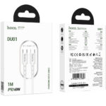Καλώδιο Hoco. DU01 Novel USB-C σε USB-C Fast Charging 60W 3A Λευκό 1m - Image 2