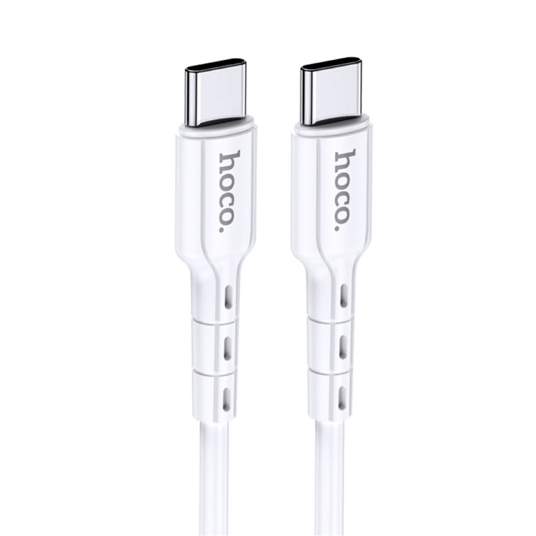 Καλώδιο Hoco. DU01 Novel USB-C σε USB-C Fast Charging 60W 3A Λευκό 1m