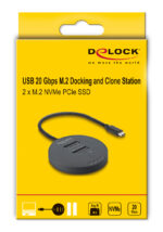 DELOCK docking station για M.2 NVMe PCIe SSD 64364, 2 θέσεων, 20Gbps, clone function, μαύρο - Image 5