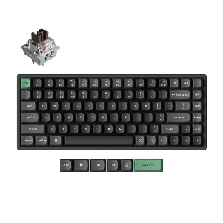 Keychron K2 Ultra (K2U-J3) ZMK Wireless 8K Mechanical Keyboard Brown Switch (Hot-Swap) 75% Us Layout
