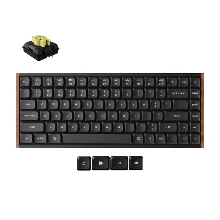 Keychron K3 Ultra (K3U-H4) ZMK 8K Wireless Mechanical Keyboard Banana Switch Low Prof. Wood Fr. 75%