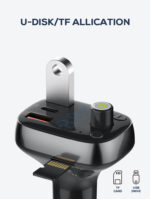 LDNIO FM transmitter & φορτιστής C704Q, USB-C/2x USB, 36W, Bluetooth, μαύρο - Image 5