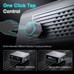 POWERTECH σταθμός φόρτισης PT-1622 με οθόνη, USB & 4x USB-C, GaN, 100W, ασημί - Image 5