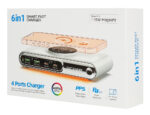 POWERTECH σταθμός φόρτισης PT-1624, 2x USB/2x USB-C/wireless, 72W, λευκός - Image 5