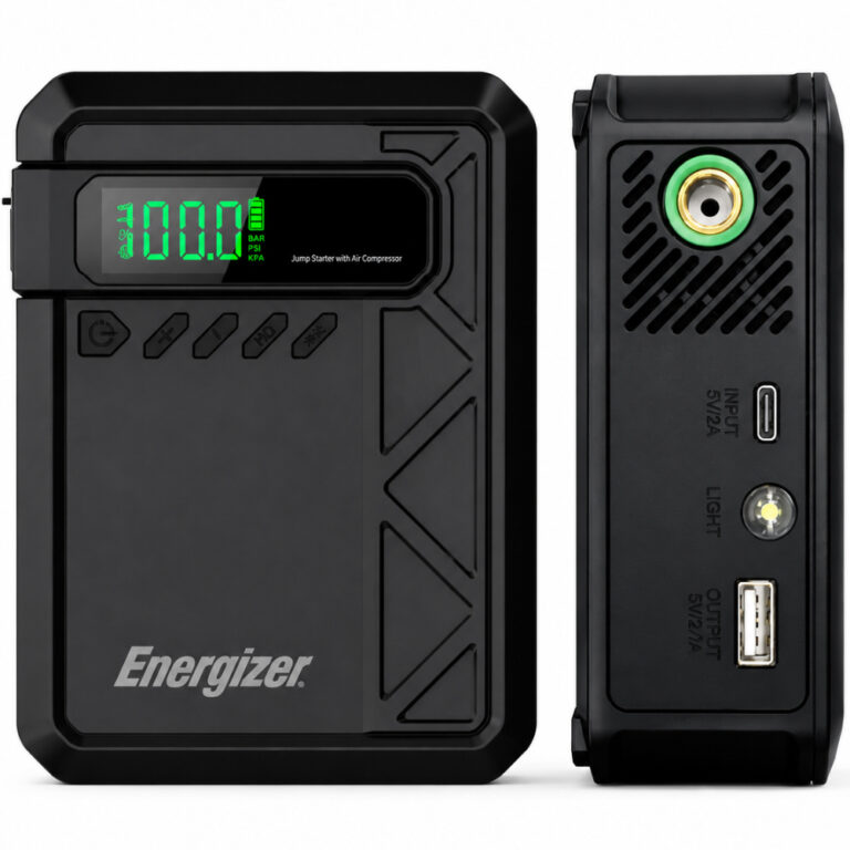 Power Bank Energizer JE10001JP 10000mAh PD15W QC 1xUSB-A 1xUSB-C Προσάρτημα Εκκίνησης Αυτοκινήτου 1500A και Air Pump 11 bar Μαύρο