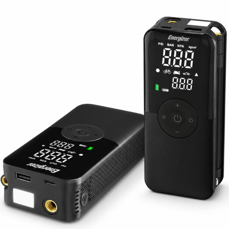 Smart Air Pump Energizer PAC5200 10.3 bar Πίεση Αέρα 2600mAh LED Ένδειξη Φακό και Powerbank Μαύρο