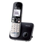 Ασύρματο Ψηφιακό Τηλέφωνο Panasonic KX-TG6851 EU  με Μεγάλη Οθόνη και Ανοιχτή Ακρόαση Μαύρο-Ασημί