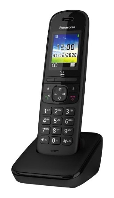 Ασύρματο Ψηφιακό Τηλέφωνο Panasonic KX-TGH710 EU Μαύρο με Έγχρωμη Οθόνη 1