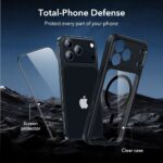 Θήκη Esr Classic Hybrid Magsafe με Tempered glass για iPhone Apple 17 Pro  Διάφανο-Μαύρο - Image 2