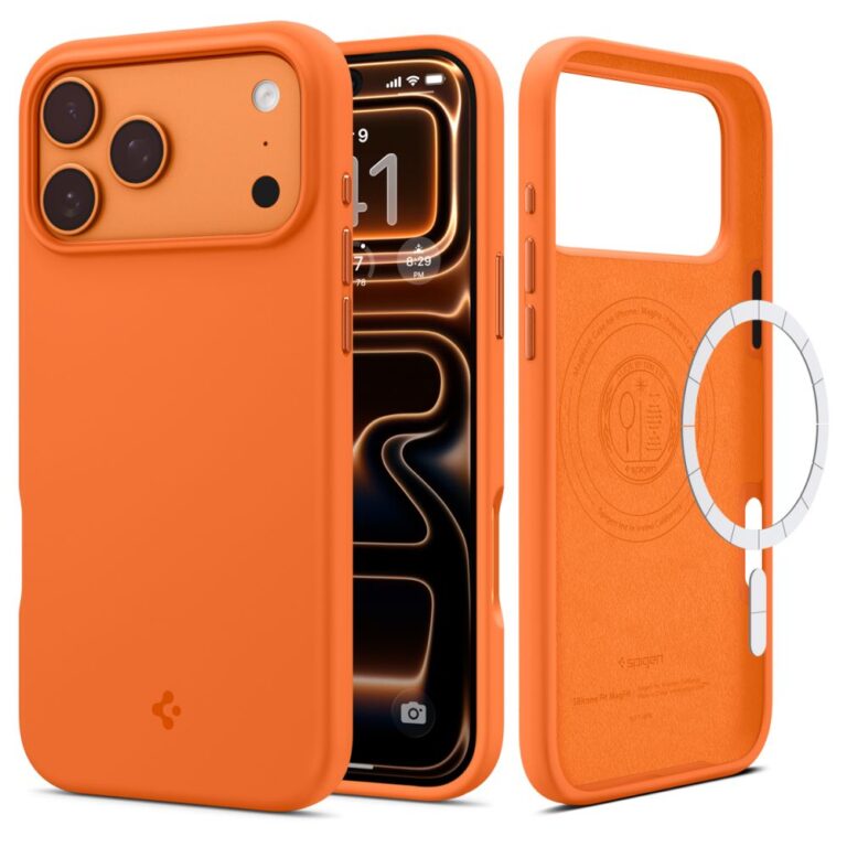 Θήκη Spigen Silicone Fit Magsafe για Apple iPhone 17 Pro Max Πορτοκαλί