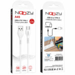 Καλώδιο Σύνδεσης Noozy A45 USB-A σε USB-C 3A Λευκό 1m - Image 2