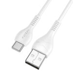 Καλώδιο Σύνδεσης Noozy A45 USB-A σε USB-C 3A Λευκό 1m
