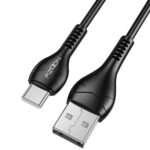Καλώδιο Σύνδεσης και Φόρτισης A45 USB σε USB-C 3A Μαύρο 1m