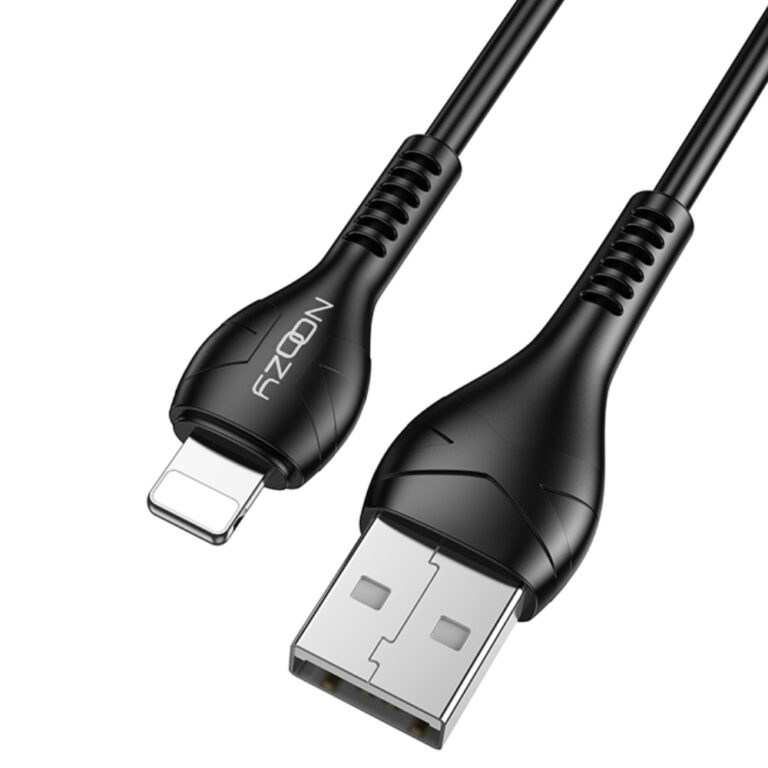 Καλώδιο Σύνδεσης και Φόρτισης Noozy A45 USB σε Lightning 2.4A Μαύρο 1m