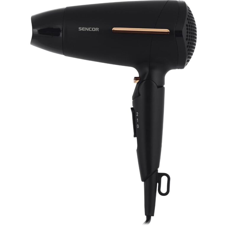 Σεσουάρ Μαλλιών Ταξιδίου Sencor SHD 0045BK 1600W Αναδιπλούμενο με 2 Επιλογές Θερμοκαρασίας και Ταχύτητας Αέρα Μαύρο