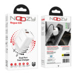 Φορτιστής Ταξιδίου Noozy Rogue E35 PD30W+QC3.0 USB-C Max PD 30W USB-A Max 18W Λευκό - Image 2