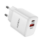Φορτιστής Ταξιδίου Noozy Rogue E35 PD30W+QC3.0 USB-C Max PD 30W USB-A Max 18W Λευκό